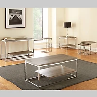 Lucia Chrome Chairside Table