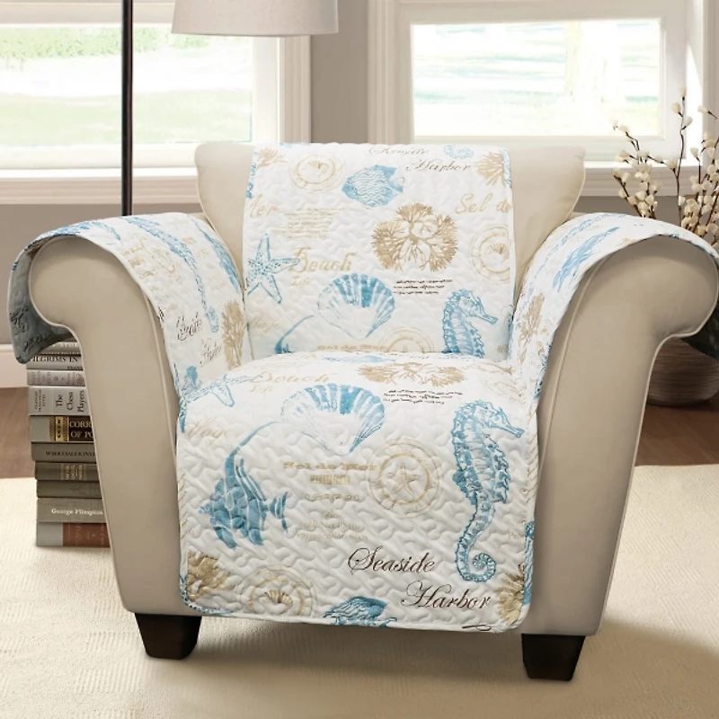 Blue Sea Life Armchair Protector