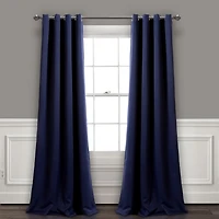 Navy Blackout Curtain Panel Set, 95 in.