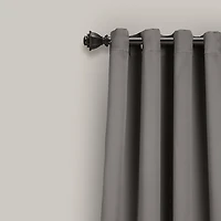 Dark Gray Blackout Curtain Panel Set
