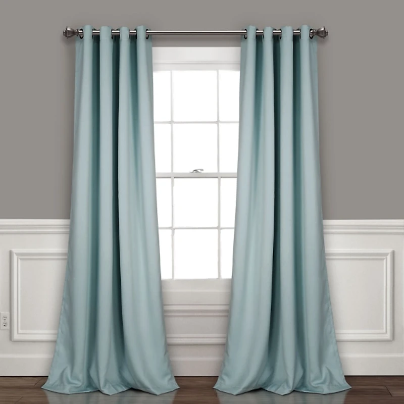 Blue Insulated Blackout Curtain Panel Set, 84 in.