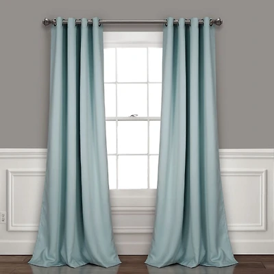 Blue Insulated Blackout Curtain Panel Set, 84 in.