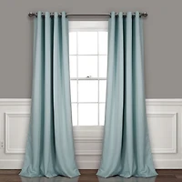 Blue Insulated Blackout Curtain Panel Set, 84 in.