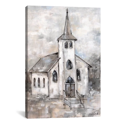 Gray Steeple Canvas Art Print