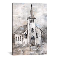 Gray Steeple Canvas Art Print
