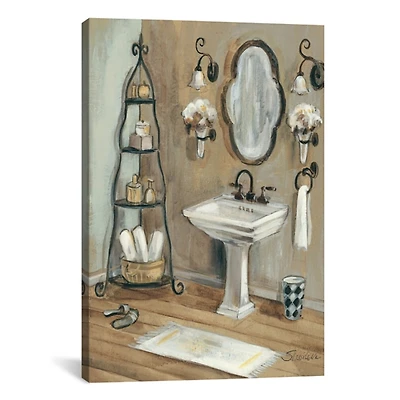 French Bath I Canvas Art Print