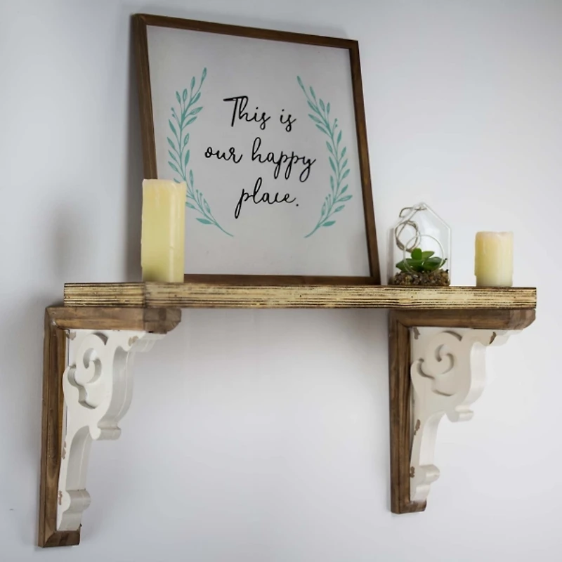 Two-Tone Corbel Shelf Brackets, Set of 2