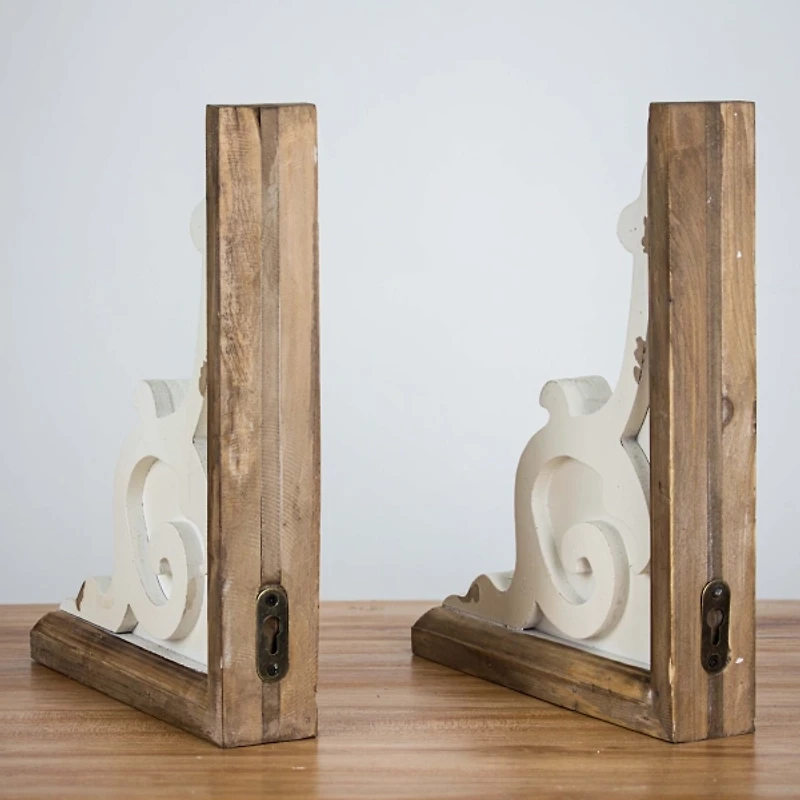 Two-Tone Corbel Shelf Brackets, Set of 2