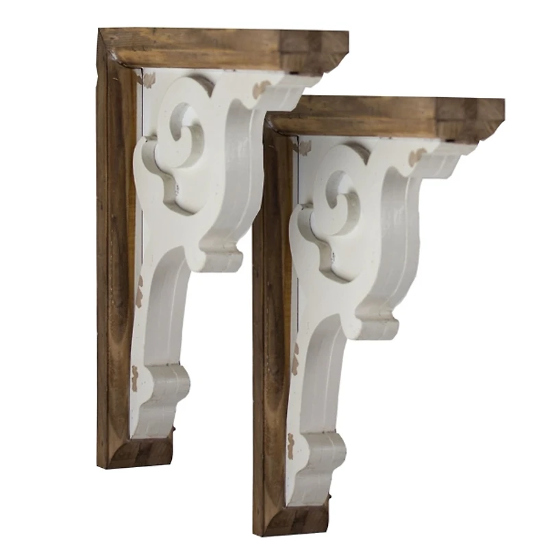 Two-Tone Corbel Shelf Brackets, Set of 2