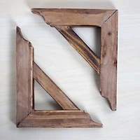 Brown Corbel Shelf Brackets, Set of 2