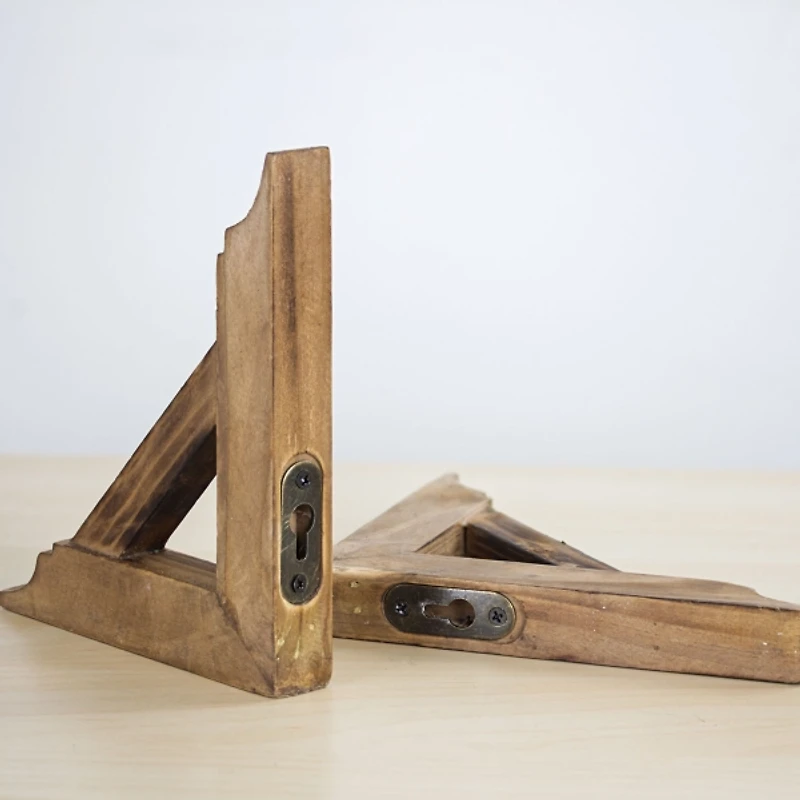 Brown Corbel Shelf Brackets, Set of 2