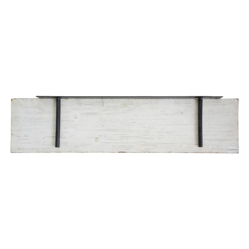 Whitewashed Wood Floating Shelf