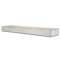 Whitewashed Wood Floating Shelf