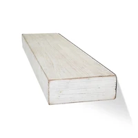 Whitewashed Wood Floating Shelf, 24 in.