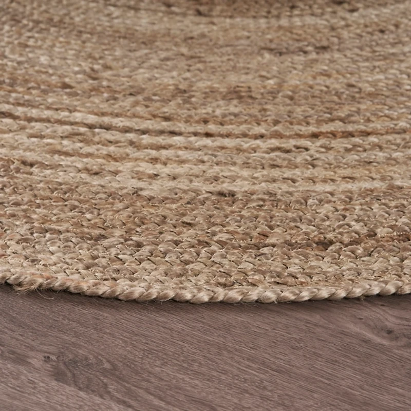 Jute Braided Round Area Rug, 6 ft.