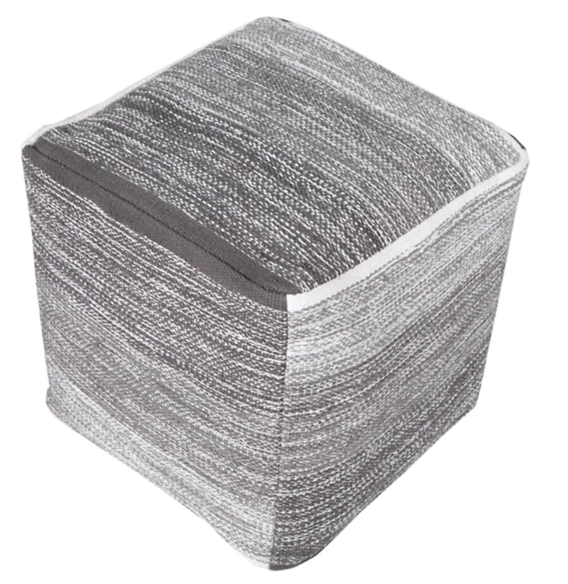 Distressed Pinson Cube Pouf