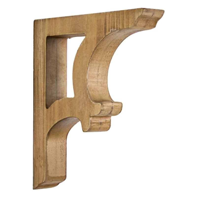 Natural Wood Curved Corbels, Set of 2