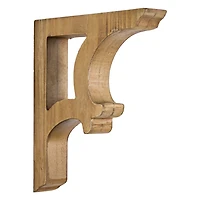 Natural Wood Curved Corbels, Set of 2