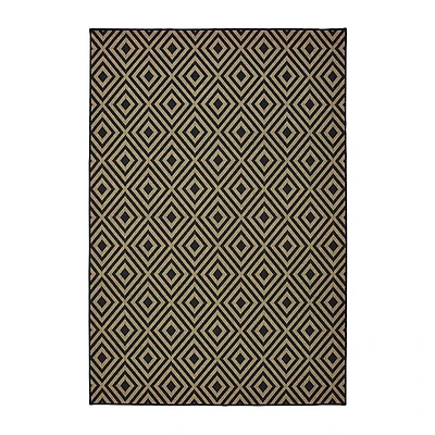 Black Haydn Outdoor Area Rug, 5x7