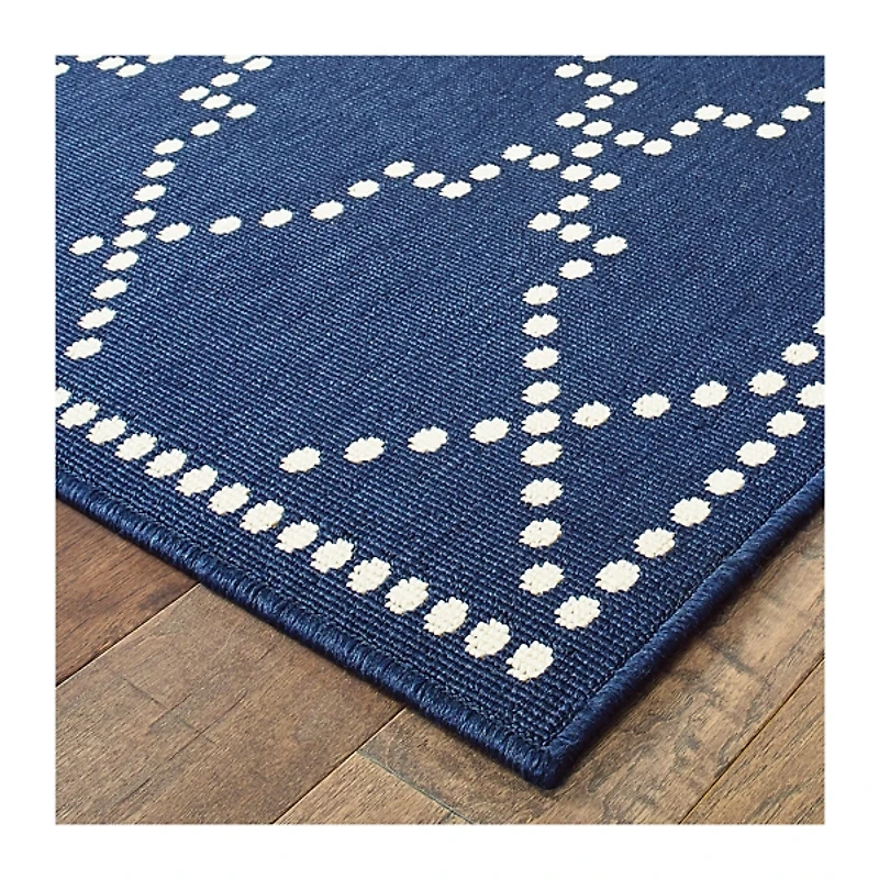 Navy Caden Outdoor Area Rug, 6x9