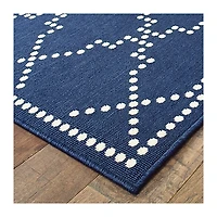 Navy Caden Outdoor Area Rug, 6x9