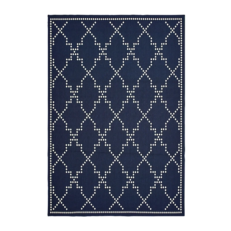 Navy Caden Outdoor Area Rug, 6x9
