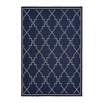 Navy Caden Outdoor Area Rug, 6x9