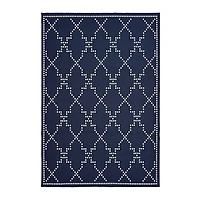Navy Caden Outdoor Area Rug, 6x9