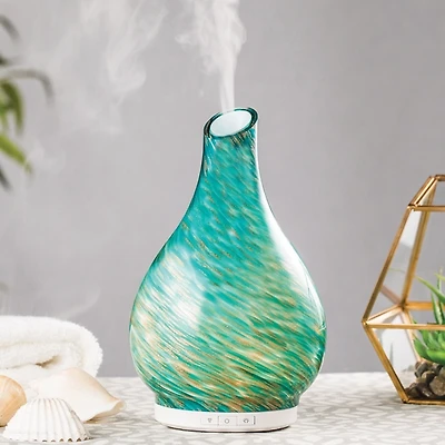 Turquoise Hand-Blown Glass Diffuser