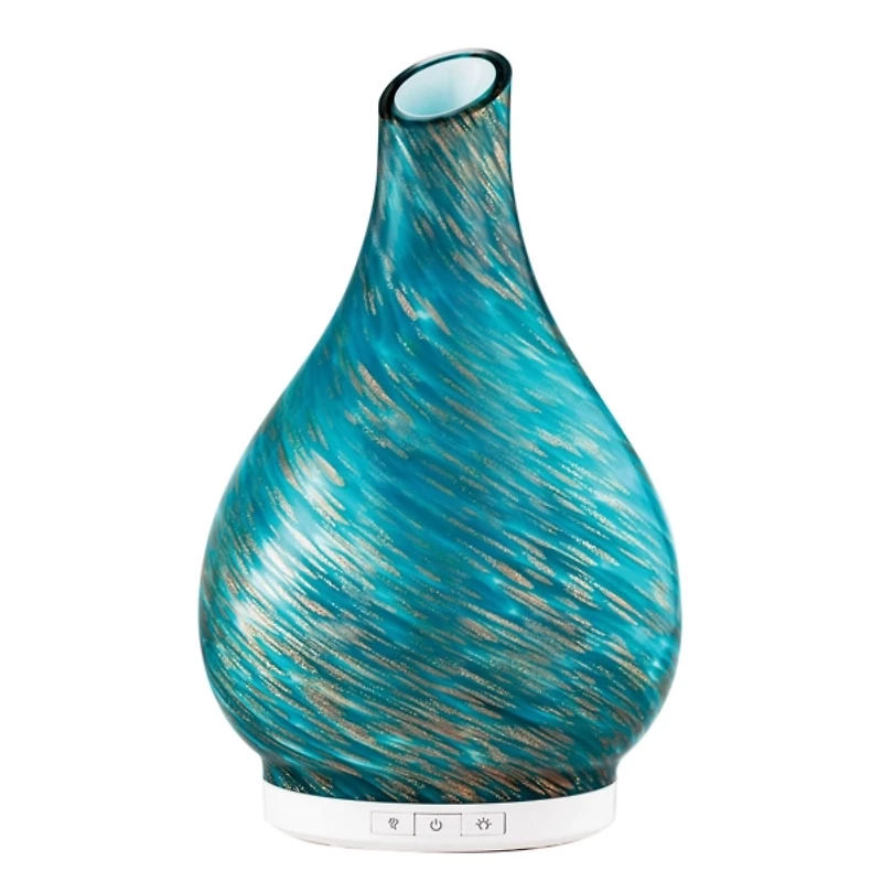 Turquoise Hand-Blown Glass Diffuser