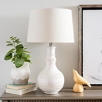 White Glaze Serenia Ceramic Table Lamp