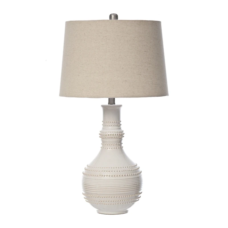 White Glaze Serenia Ceramic Table Lamp