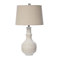 White Glaze Serenia Ceramic Table Lamp