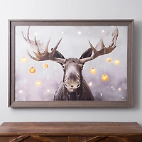 Pre-Lit Elmer the Moose Framed Canvas Art Print