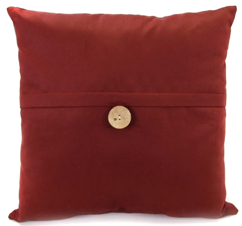 Cranberry Fairview Button Pillow