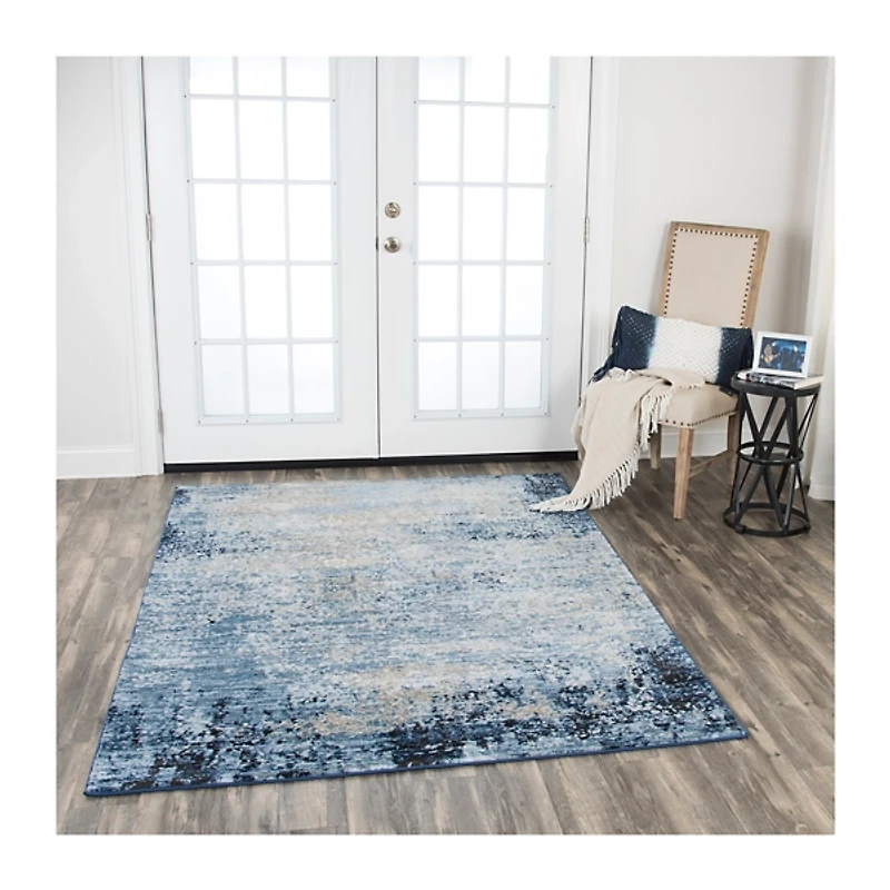 Blue Edward Overdyed Area Rug, 8x10