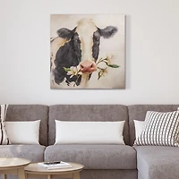 Magnolia Cow Canvas Art Print