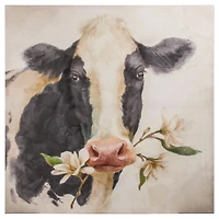 Magnolia Cow Canvas Art Print