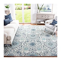 Blue and Gray Madison Medallion Area Rug, 8x10