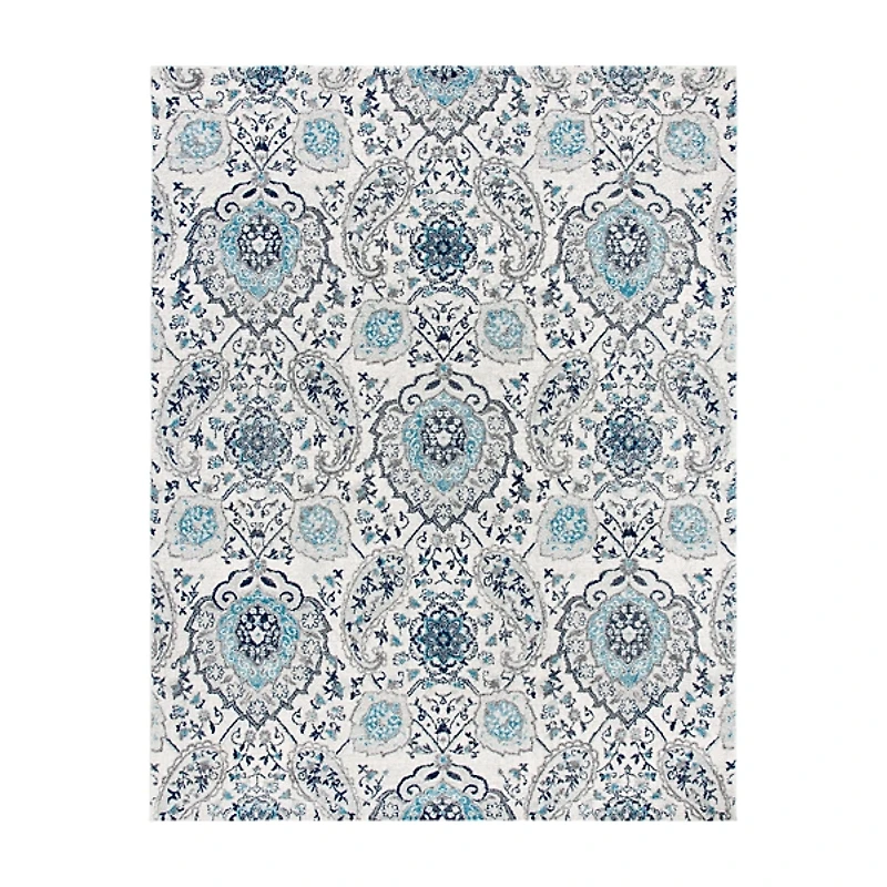 Blue and Gray Madison Medallion Area Rug, 8x10