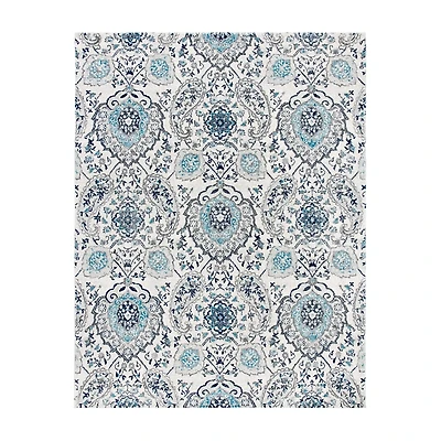 Blue and Gray Madison Medallion Area Rug, 8x10