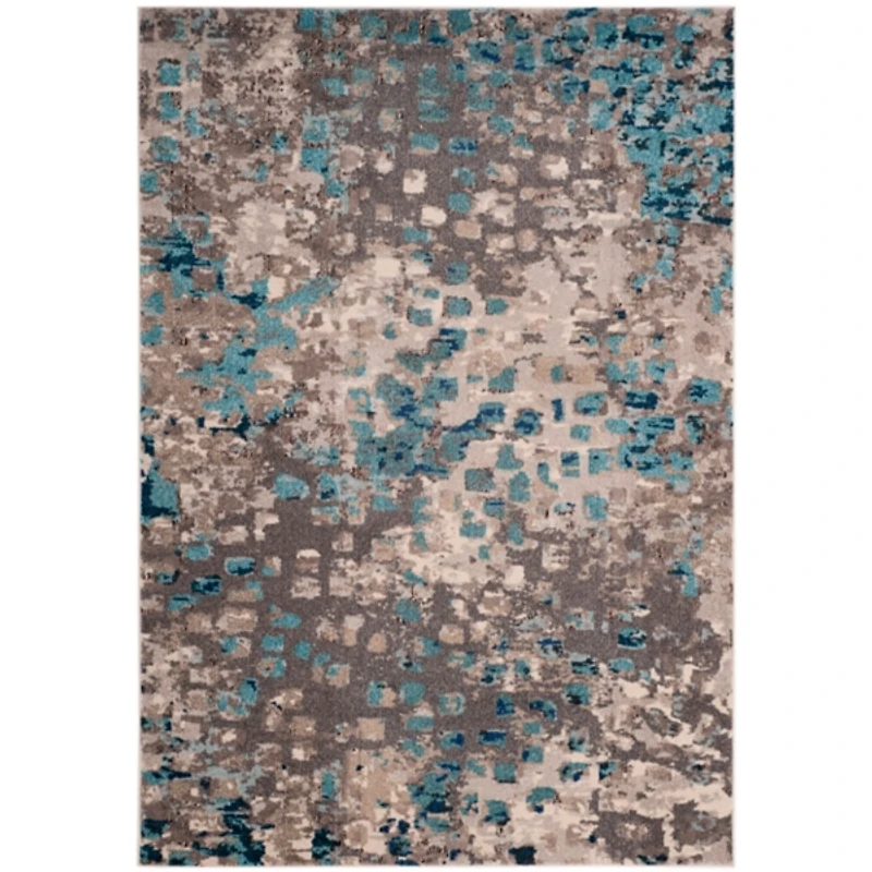 SAFAVIEH Blue & Gray Monaco Boho Dot Area Rug, 5x8
