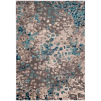 SAFAVIEH Blue & Gray Monaco Boho Dot Area Rug, 5x8