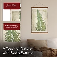 Green Fern Leaf Scroll Tapestry