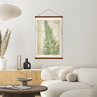 Green Fern Leaf Scroll Tapestry