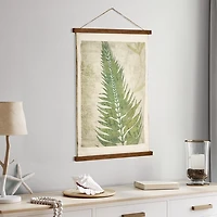 Green Fern Leaf Scroll Tapestry