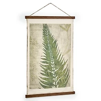 Green Fern Leaf Scroll Tapestry