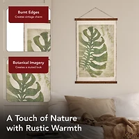 Green Taro Scroll Tapestry