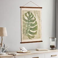 Green Taro Scroll Tapestry