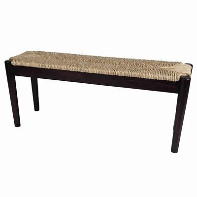 Lola Seagrass and Wood Bench